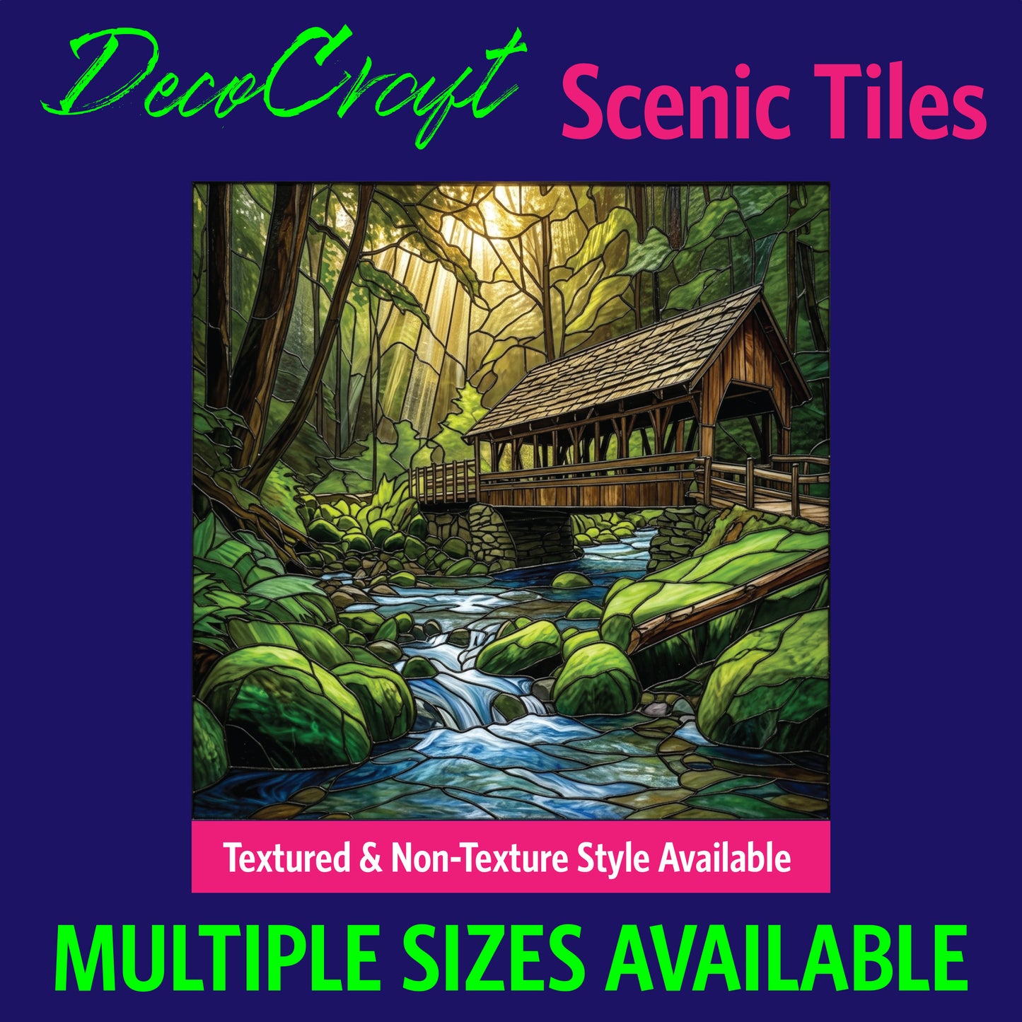 DecoCraft - Scenic Elevated Texture Tiles - Whispering Creek