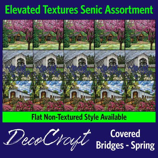 DecoCraft - Scenic Elevated Texture Tiles - Cover Bridges - Spring