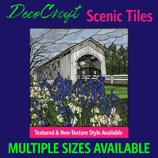DecoCraft - Scenic Elevated Texture Tiles - Covered Bridges - Bluebells Crossing
