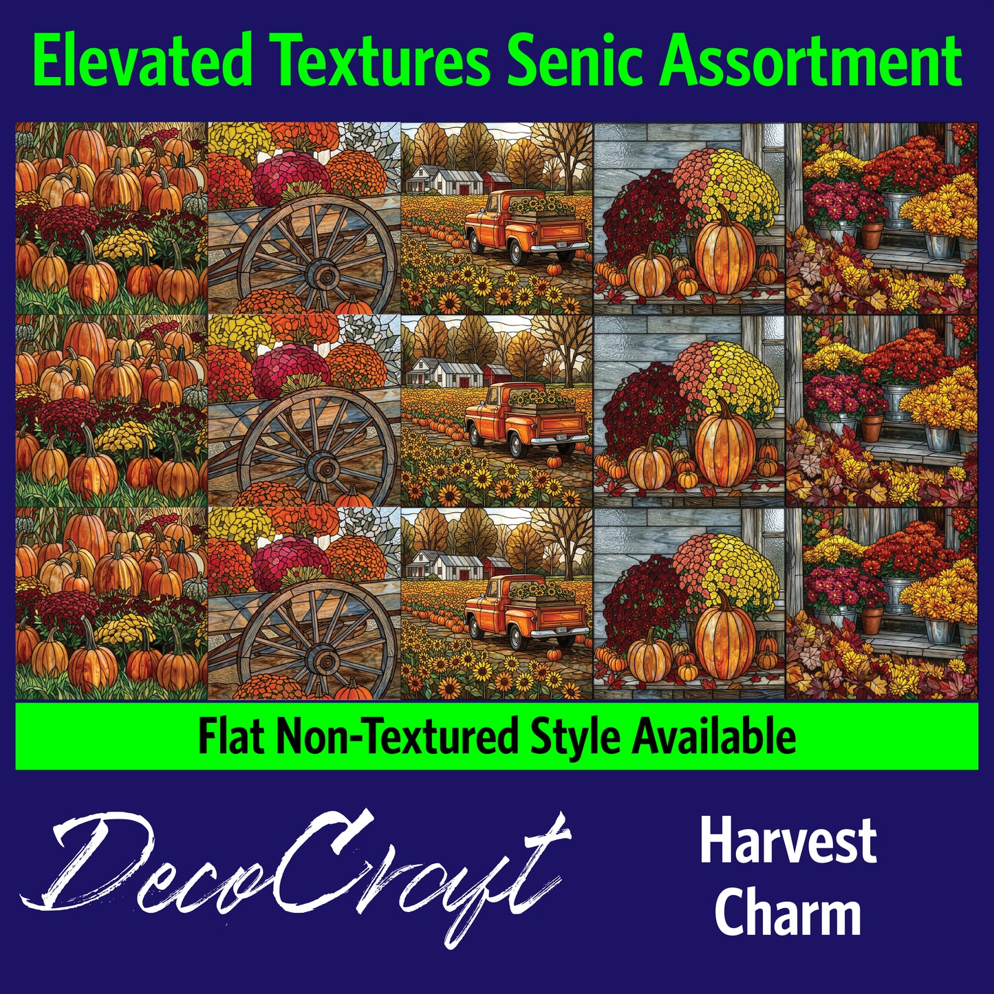 DecoCraft - Scenic Elevated Texture Tiles - Harvest Charm