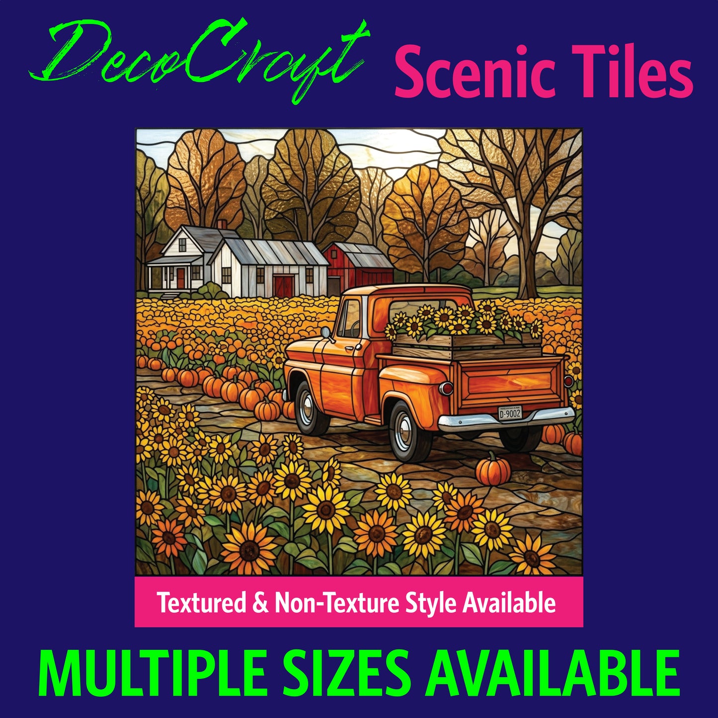 DecoCraft - Scenic Elevated Texture Tiles - Fall - Autumn Tuck Harvest