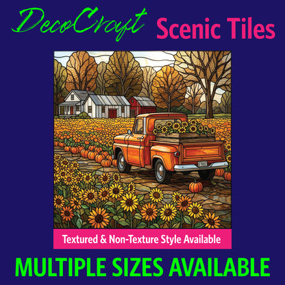 DecoCraft - Scenic Elevated Texture Tiles - Fall - Autumn Tuck Harvest