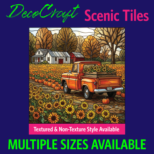 DecoCraft - Scenic Elevated Texture Tiles - Fall - Autumn Tuck Harvest