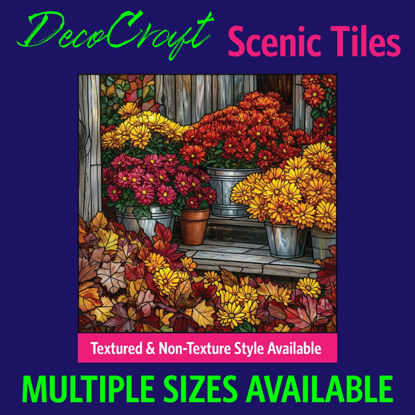 DecoCraft - Scenic Elevated Texture Tiles - Fall - Mum Market