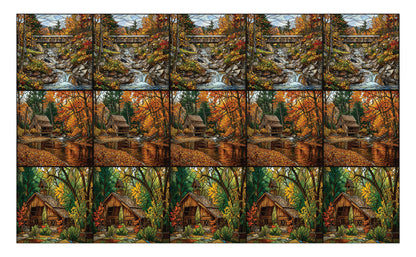 DecoCraft - Scenic Elevated Texture Tiles - Woodland Retreats