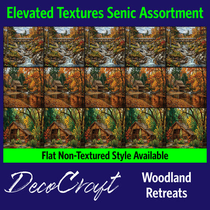 DecoCraft - Scenic Elevated Texture Tiles - Woodland Retreats