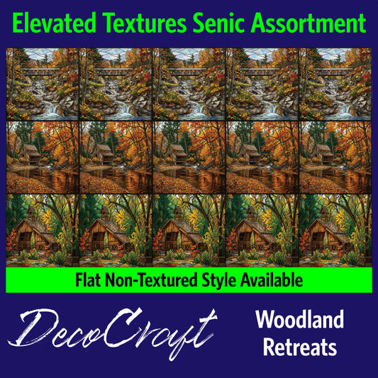 DecoCraft - Scenic Elevated Texture Tiles - Woodland Retreats