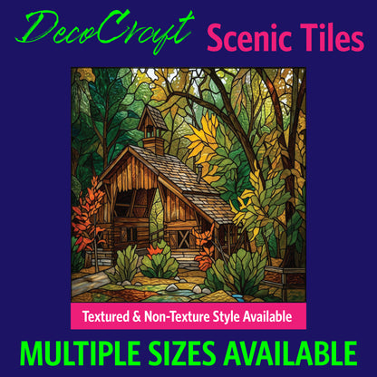 DecoCraft - Scenic Elevated Texture Tiles - Fall - Hidden Forest Getaway