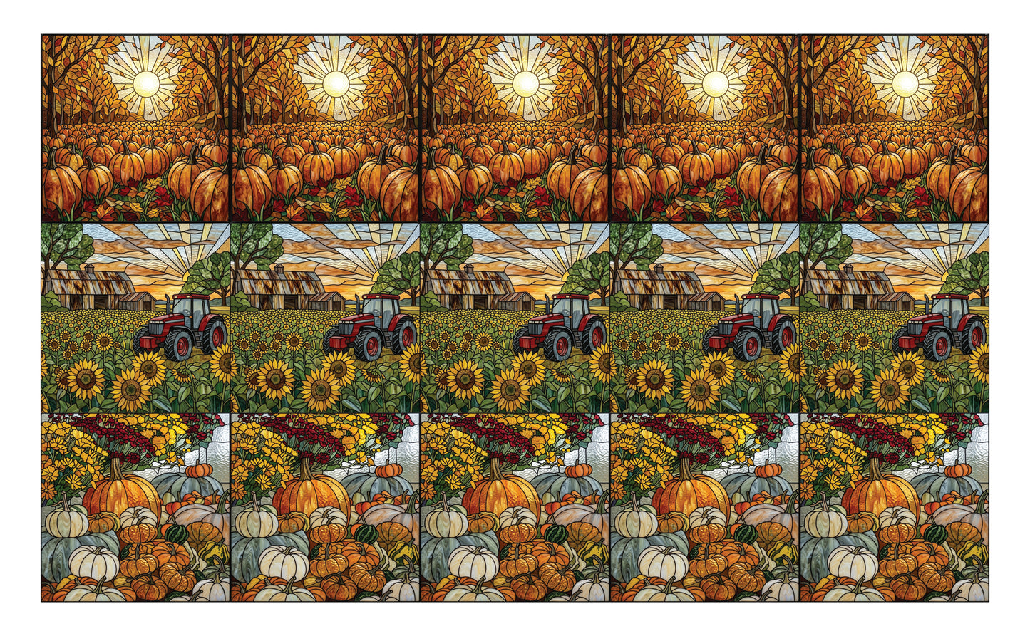 DecoCraft - Scenic Elevated Texture Tiles - Autumn Harvest