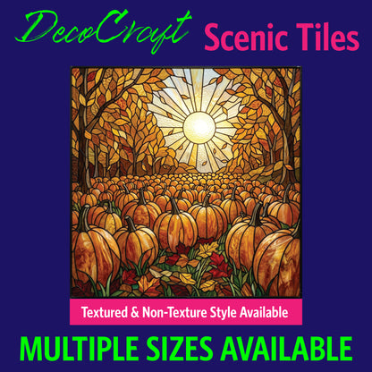 DecoCraft - Scenic Elevated Texture Tiles - Fall - Sunlit Pumpkin