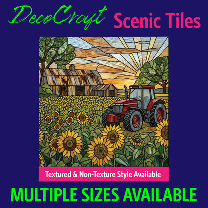 DecoCraft - Scenic Elevated Texture Tiles - Fall - Sunflower Farmstead