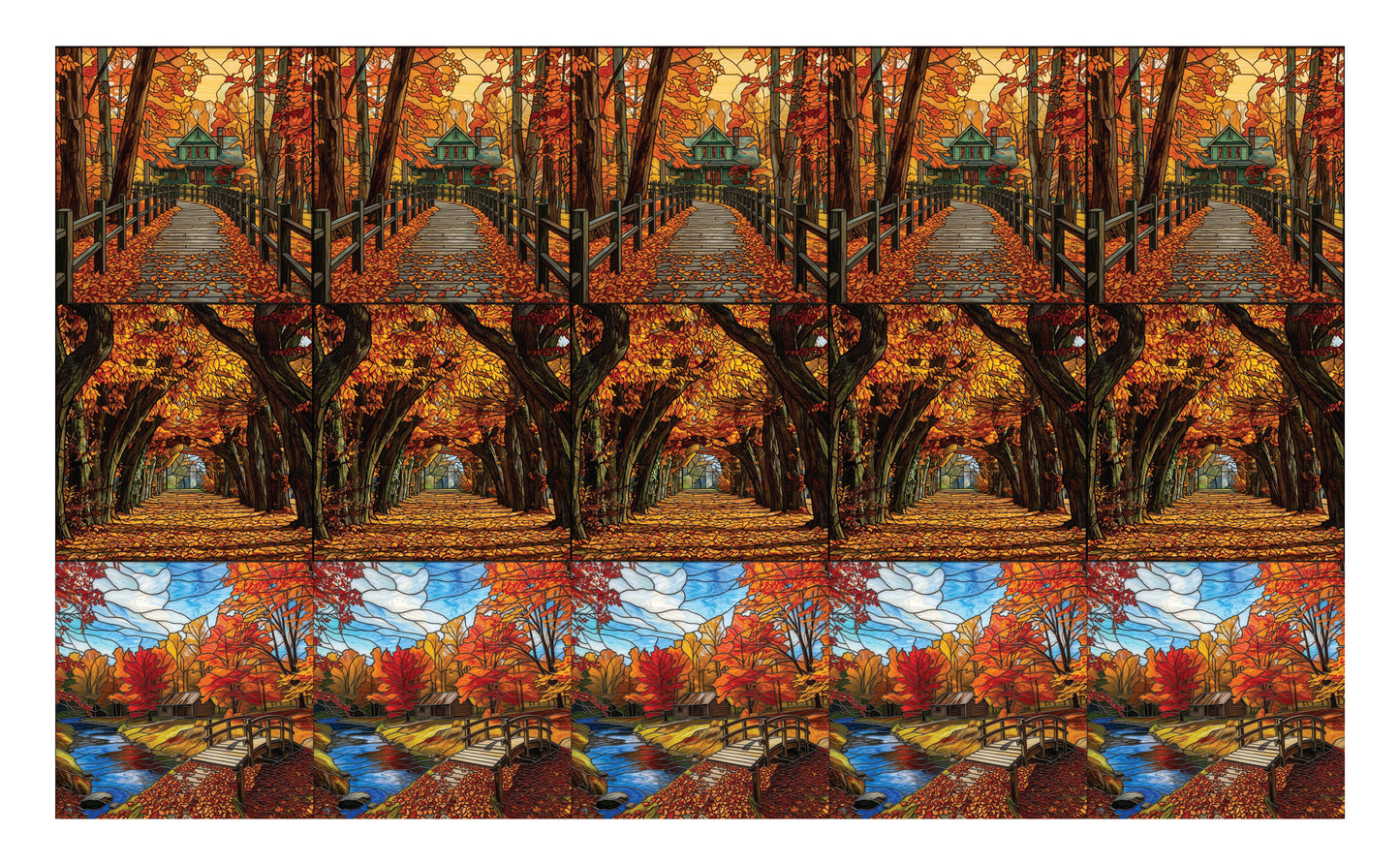 DecoCraft - Scenic Elevated Texture Tiles - Autumn Pathways