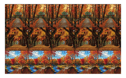 DecoCraft - Scenic Elevated Texture Tiles - Autumn Pathways