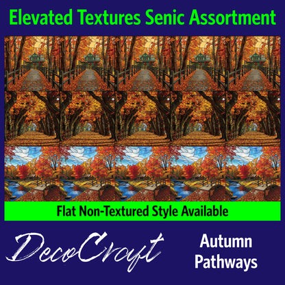 DecoCraft - Scenic Elevated Texture Tiles - Autumn Pathways