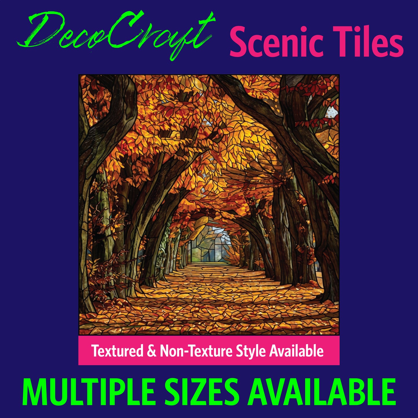 DecoCraft - Scenic Elevated Texture Tiles - Fall - Golden Canopy