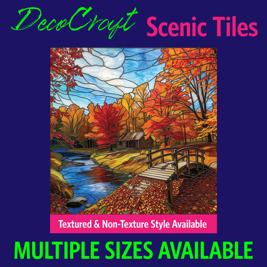 DecoCraft - Scenic Elevated Texture Tiles - Fall - Autumn Stroll