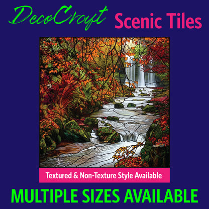 DecoCraft - Scenic Elevated Texture Tiles - Fall - Crimson Falls