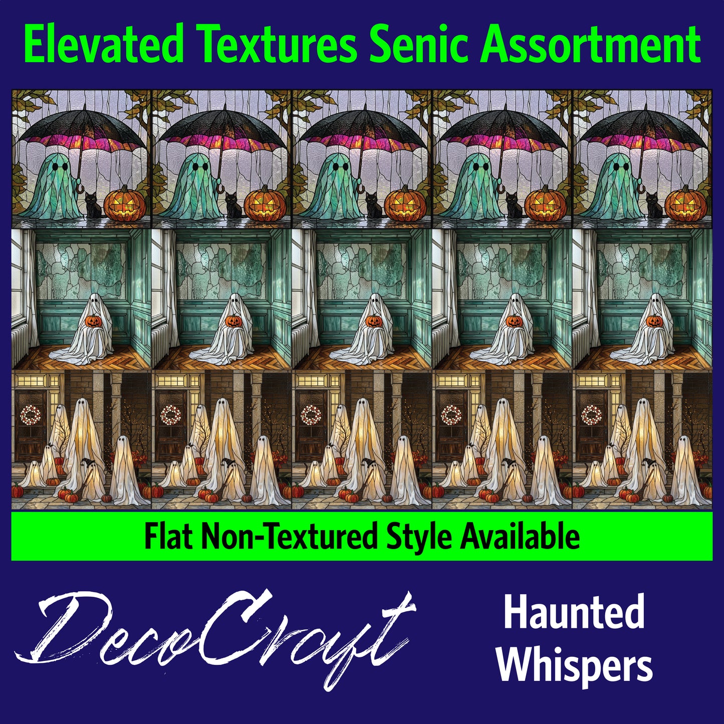 DecoCraft - Scenic Elevated Texture Tiles - Halloween - Haunted Whispers