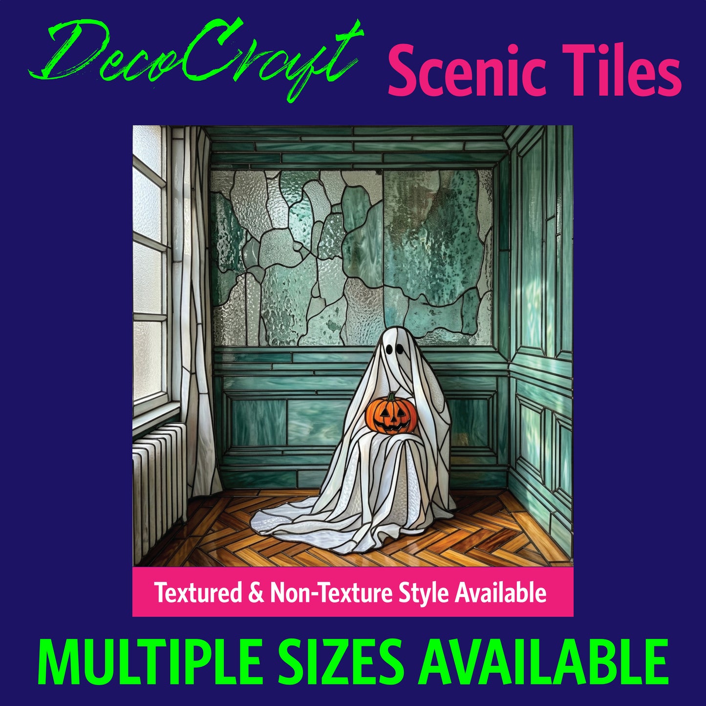 DecoCraft - Scenic Elevated Texture Tiles - Halloween - Ghostly Parlor