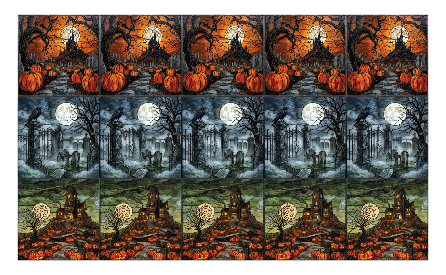 DecoCraft - Scenic Elevated Texture Tiles - Halloween - Haunted Nights