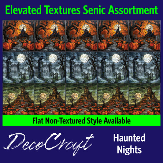 DecoCraft - Scenic Elevated Texture Tiles - Halloween - Haunted Nights