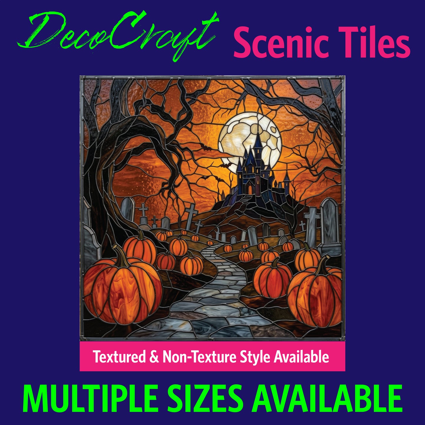 DecoCraft - Scenic Elevated Texture Tiles - Halloween - Haunted Manor