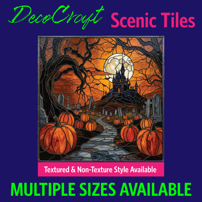 DecoCraft - Scenic Elevated Texture Tiles - Halloween - Haunted Manor