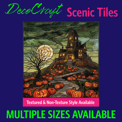 DecoCraft - Scenic Elevated Texture Tiles - Halloween - Haunted Hill House