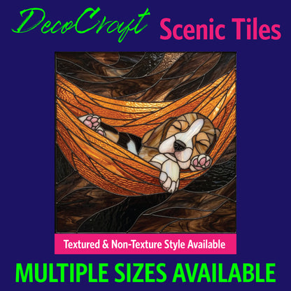 DecoCraft - Scenic Elevated Texture Tiles - Dogs - Hammock Dreams