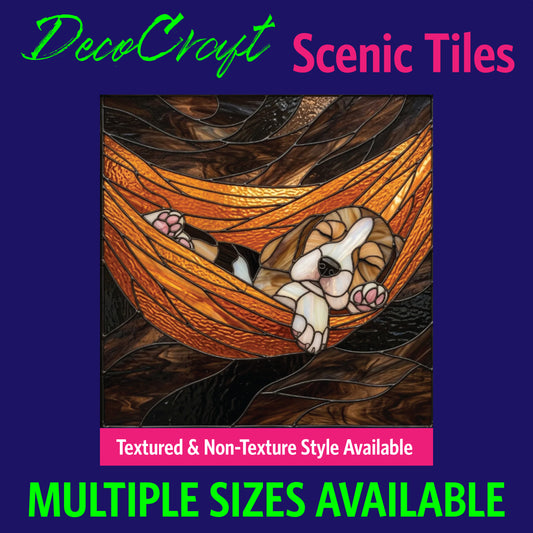 DecoCraft - Scenic Elevated Texture Tiles - Dogs - Hammock Dreams