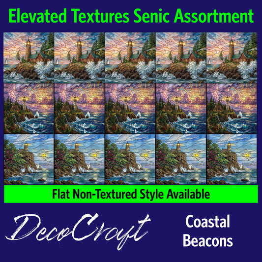 DecoCraft - Scenic Elevated Texture Tiles - Lighthouses - Coastal Beacons