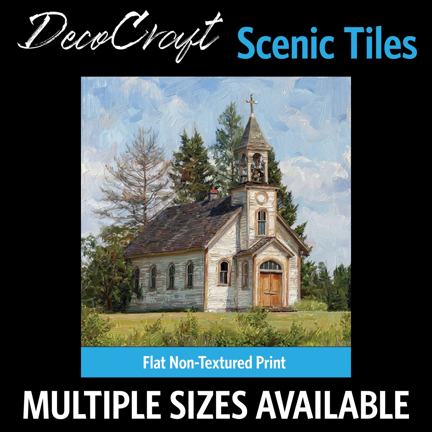 DecoCraft - Scenic Tiles Series - Churches - Heavenly Hillside