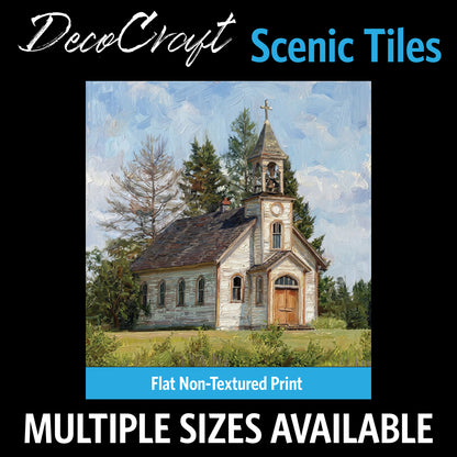 DecoCraft - Scenic Tiles Series - Churches - Heavenly Hillside