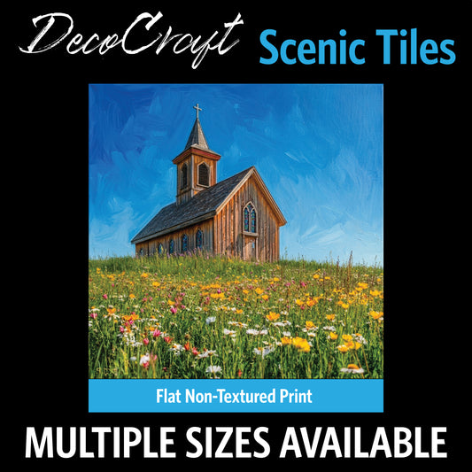 DecoCraft - Scenic Tiles Series - Churches - Wildflower Meadow