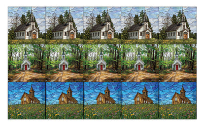 DecoCraft - Scenic Elevated Texture Tiles - Churches - Countryside Worship