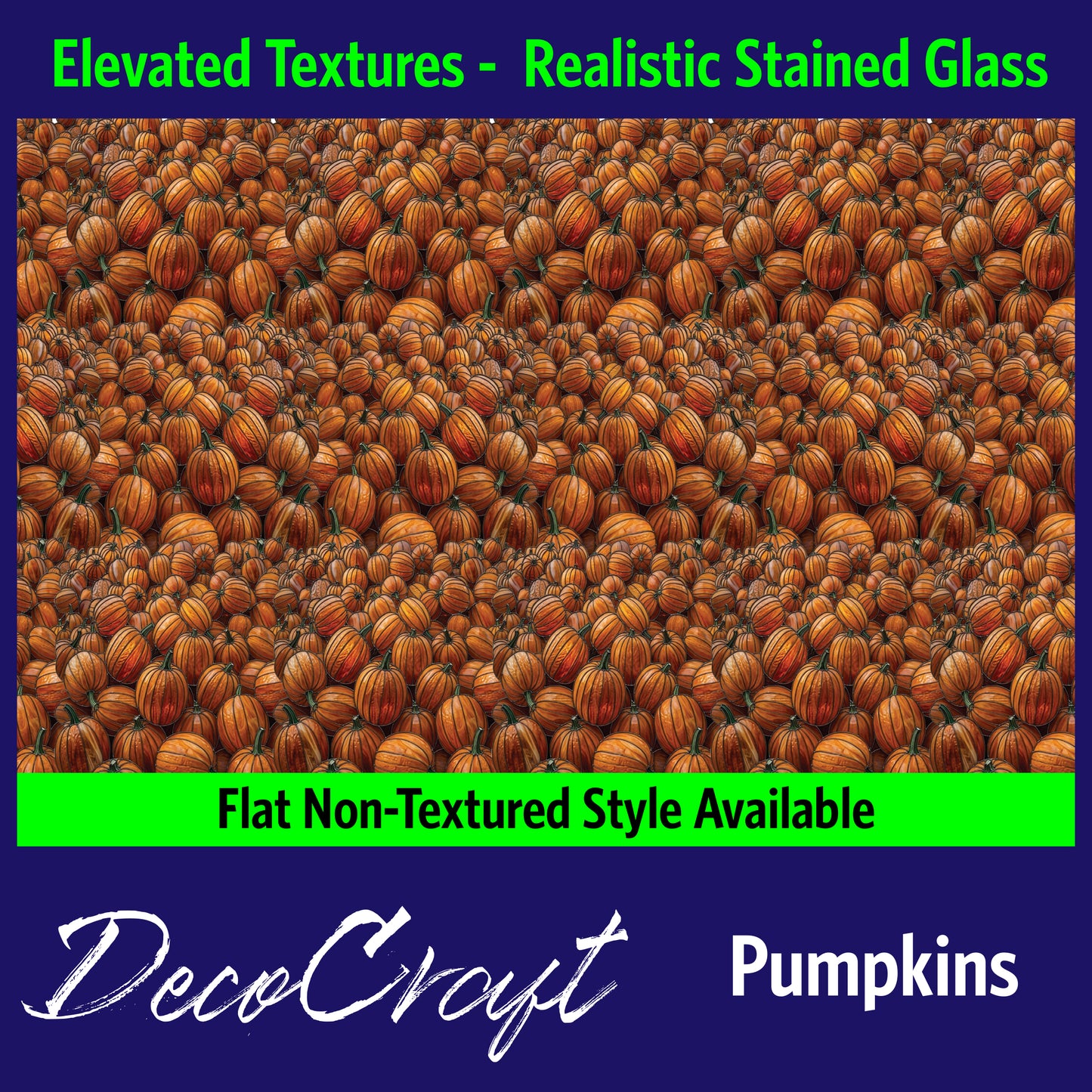 DecoCraft - Stained Glass - Elevated Textures - Pumpkins