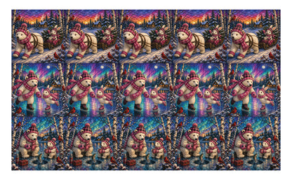 DecoCraft - Studio 1375 - Scenic Elevated Texture Tiles - Polar Bear Pals II Assortment