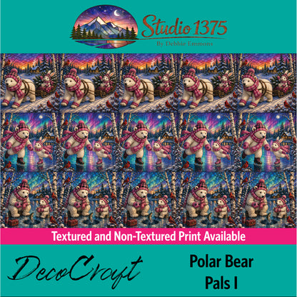 DecoCraft - Studio 1375 - Scenic Elevated Texture Tiles - Polar Bear Pals II Assortment