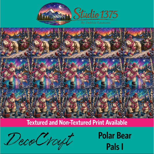 DecoCraft - Studio 1375 - Scenic Elevated Texture Tiles - Polar Bear Pals II Assortment