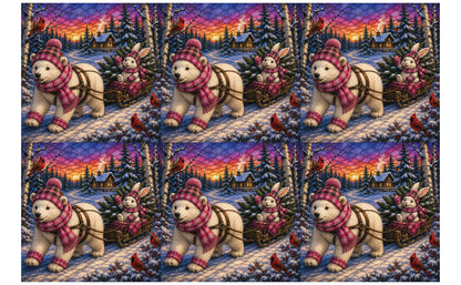 DecoCraft - Studio 1375 - Scenic Tiles Series - Polar Bears - Bringing Christmas Home