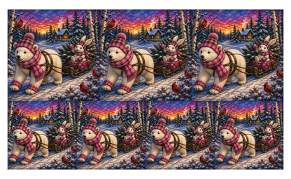 DecoCraft - Studio 1375 - Scenic Tiles Series - Polar Bears - Bringing Christmas Home