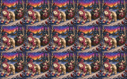 DecoCraft - Studio 1375 - Scenic Tiles Series - Polar Bears - Bringing Christmas Home