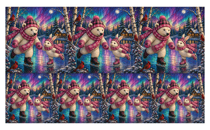 DecoCraft - Studio 1375 - Scenic Tiles Series - Polar Bears - Frozen Pond Fun