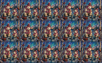DecoCraft - Studio 1375 - Scenic Tiles Series - Polar Bears - Ice Fishing Friends