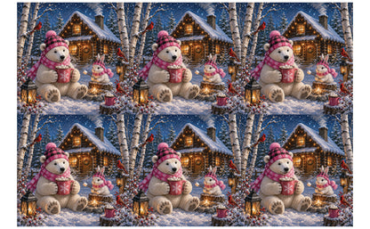 DecoCraft - Studio 1375 - Scenic Tiles Series - Polar Bears - Cozy Cocoa Cabin