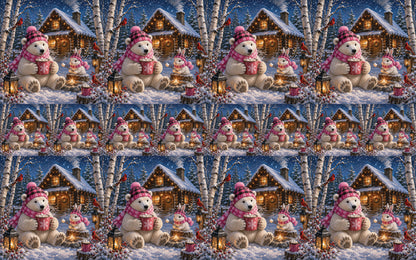 DecoCraft - Studio 1375 - Scenic Tiles Series - Polar Bears - Cozy Cocoa Cabin