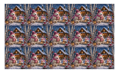 DecoCraft - Studio 1375 - Scenic Tiles Series - Polar Bears - Cozy Cocoa Cabin