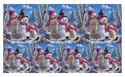 DecoCraft - Studio 1375 - Scenic Tiles Series - Polar Bears - Snowman Builders