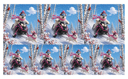 DecoCraft - Studio 1375 - Scenic Tiles Series - Polar Bears - Snowmobile Adventure