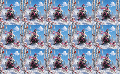 DecoCraft - Studio 1375 - Scenic Tiles Series - Polar Bears - Snowmobile Adventure
